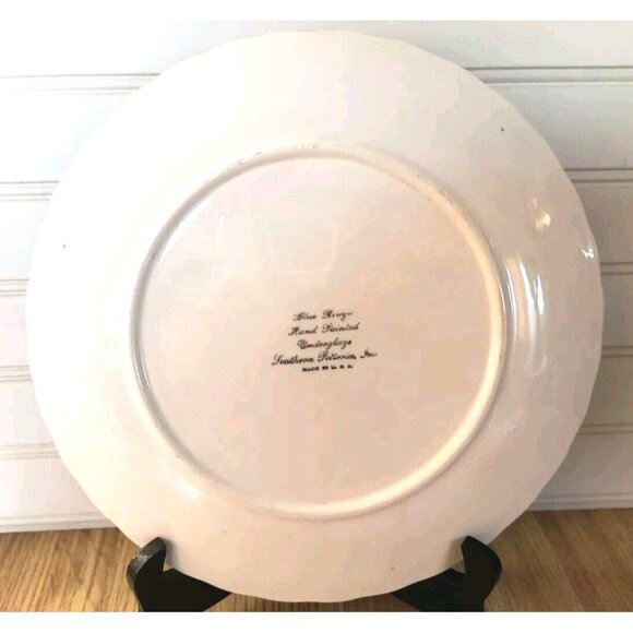 Blue Ridge Yellow Nocturne (Colonial) Dinner Plate, Southern Potteries, EUC - Picture 4 of 10